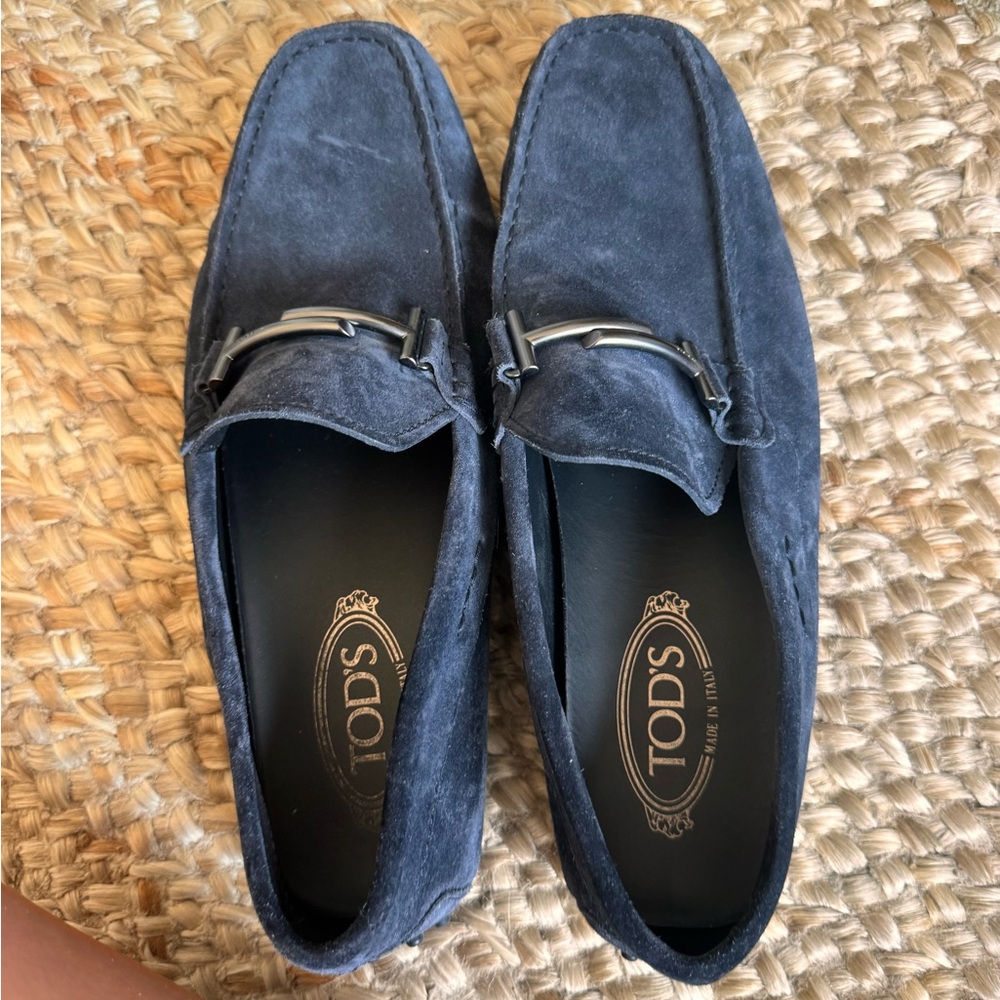 Tod's Blue Loafers Slip-On Casual Elegance